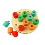 wooden stacking pegboard