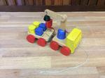 Wooden crane with blocks