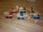 Wooden transformobile construction vehicles