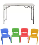 PARTY HIRE Chair (Pink) and Table Set 