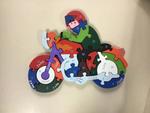 Motorcycle alphabet puzzle