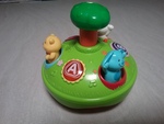 Musical animal push-down spinner