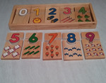 Wooden count and match blocks