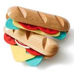 Wood and felt baguette set
