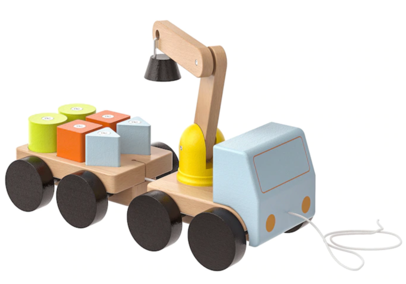 798: Wooden Crane with Magnetic Blocks