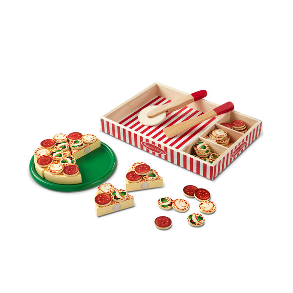 1051: Wooden pizza party playset