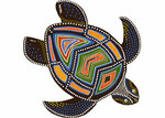 Aboriginal Art Turtle Floor Puzzle