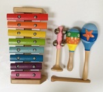 Wooden Xylophone and Rhythm Instruments