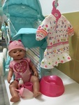 Blue Pram with Doll
