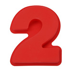 '2' Silicone birthday cake mould number two