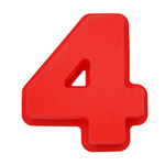 Z10: '4' Silicone birthday cake mould