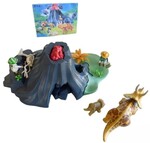 Playmobil Triceratops & Volcano Set
