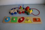 Wooden activity train & Wooden shape/colour Puzzle