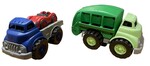 Green Toys Recycling Truck and Flatbed Truck with Race Car