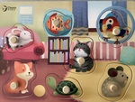 Pets - 10 piece peg puzzle