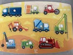 Construction vehicles - 10 piece peg puzzle