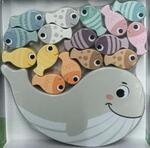 Wooden Balancing Whale & Fish