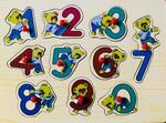 Wooden Teddy Bear Numbers Inset Peg Puzzle