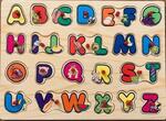 Alphabet peg puzzle