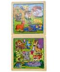 Wooden Animals Puzzles Pack 3