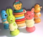 Wooden Djeco Screw-Together Animals & Stacking Toys