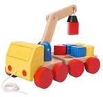 Wooden Pull Along Truck with Magnetic Shapes