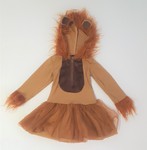 463: Brown Lion Dress with Hoodie