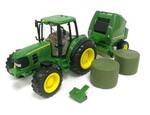 John Deere Big Farm Tractor & Hay Baler