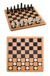Wooden Chess & Checkers Set