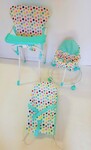 Baby Doll Accessories Set - Walker Bouncer High Chair