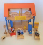 239: WOODEN DOLL HOUSE WITH FURNITURE   #A