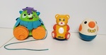 Roly Puzzle Bear, Wobbly Chicken, Pull-along Monster