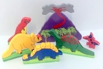 WOODEN DINOSAUR SET