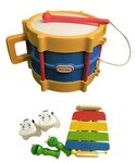 775: LITTLE TIKES TAP-A-DRUM & WOODEN MUSICAL INSTRUMENTS