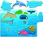 WHO LIVES IN THE OCEAN - 2 LAYER PUZZLE