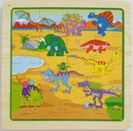 Dinosaur Scene Wooden Puzzle