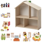 Wood Doll House Complete Set