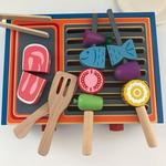 Wooden BBQ Grill Set