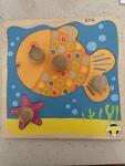 Fish and Star Chunky Peg Puzzle (4 pieces)