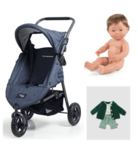 G227: Valco Pram and Miniland Doll Set 