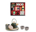 Plan toys classic tea set and Melissa and Doug Wooden Sushi Slicing Playlet 