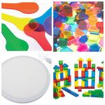 J29: Round Colour Changing Light Table with Blocks
