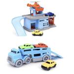 Parking garage and transportation truck 