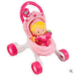 B166: Fisher Price Pram Walker and Doll