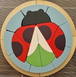 Wooden ladybug montessori puzzle
