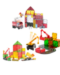 C112: Magna Tiles Build Construction Road & Fire Truck