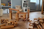 Wooden marble run