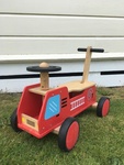 WOODEN  FIRE TRUCK RIDE ON