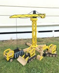 WOODEN CONSTRUCTION VEHICLES SET