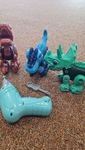 DIY construction Dinosaurs with drill and screwdriver